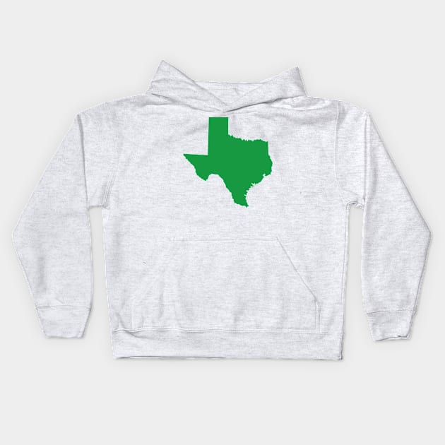 Texas Green Kids Hoodie by loudestkitten